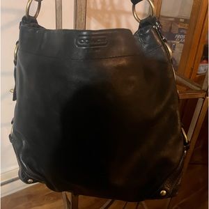Coach leather black bag
